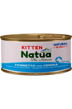 Natua бебе коте Риба тон и групер в желе 85 гр