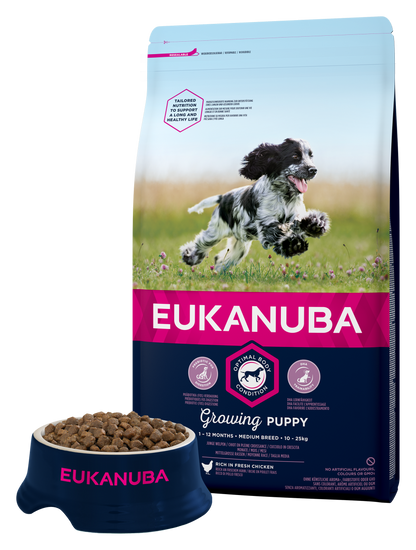 EUKANUBA PUPPY LARGE 15+3кг