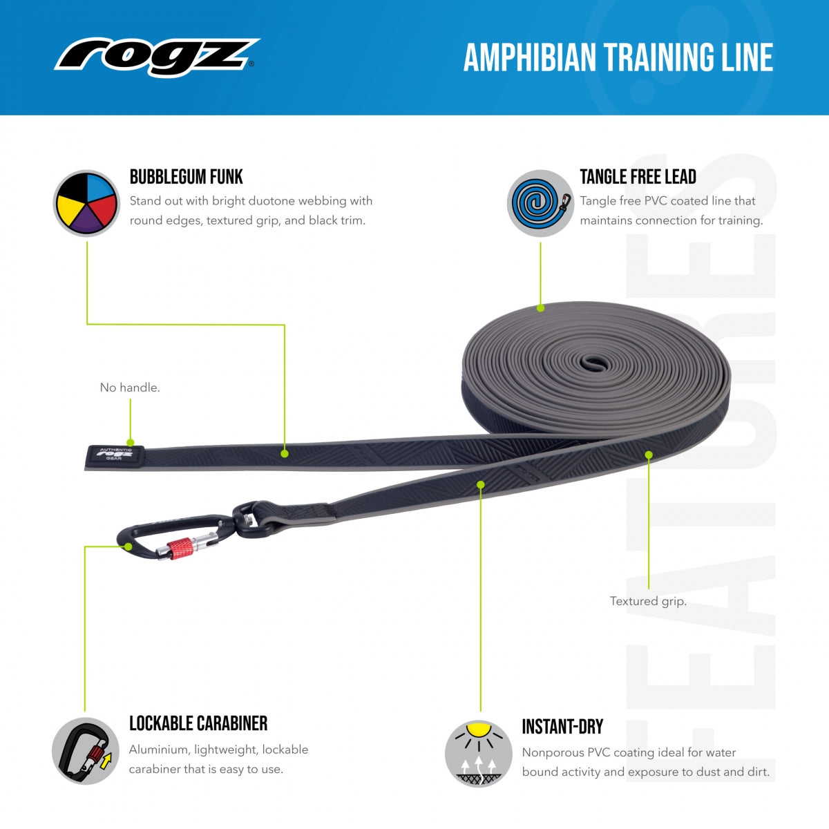 Повод ROGZ Amphibian training lead
