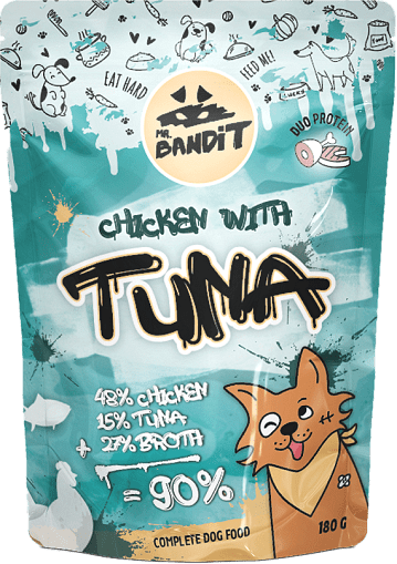 MR. BANDIT CHICKEN WITH TUNA - Пауч за кучета с пилешко и риба тон