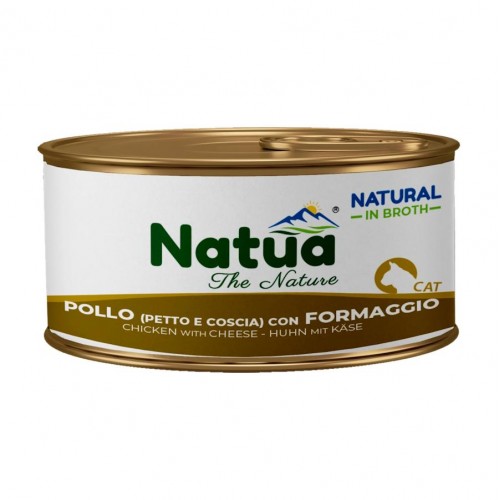 Natua котка Пиле и сирене в бульон 85 гр