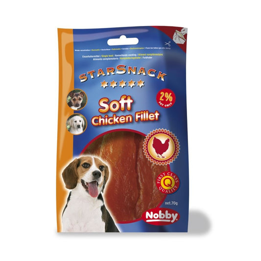NOBBY лакомство StarSnack SOFT CHICKEN FILLET 70гр