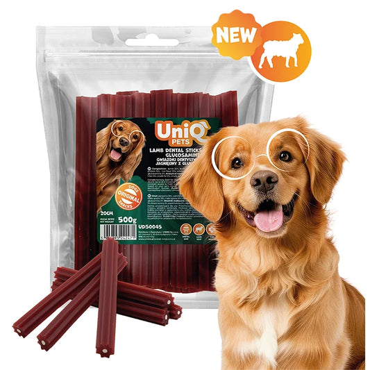 UNIQ PETS агнешки дентални стикове 500гр