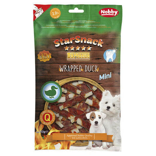 NOBBY лакомство StarSnack 2в1 Barbecue Wrapped Duck MINI 113гр