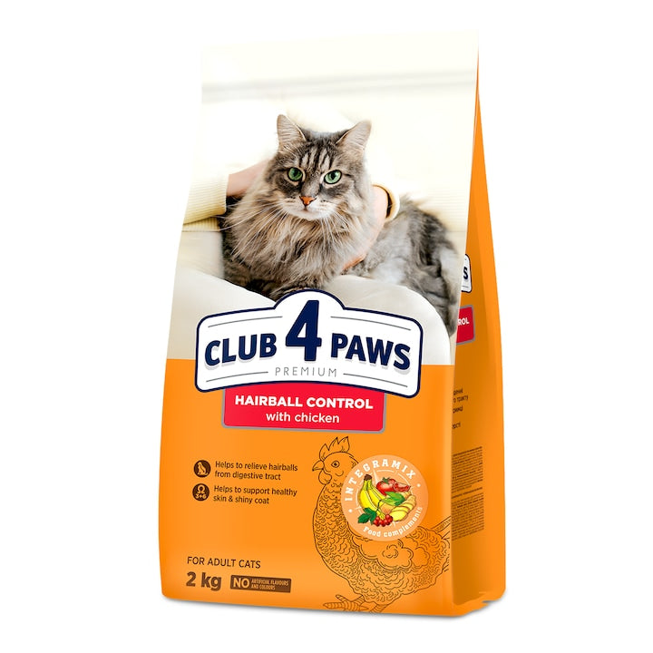 Club 4 PAWS Hairball Control с пиле 14кг