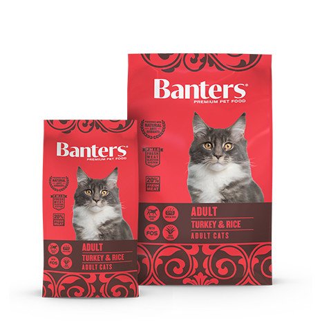 BANTERS-храна за котки с пуйка и ориз