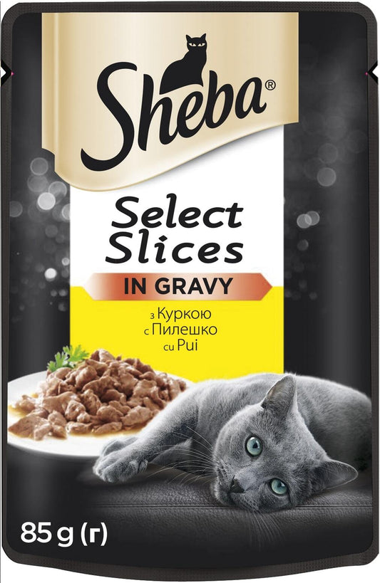 Sheba Select Slices in gravy Пилешко 85 гр.