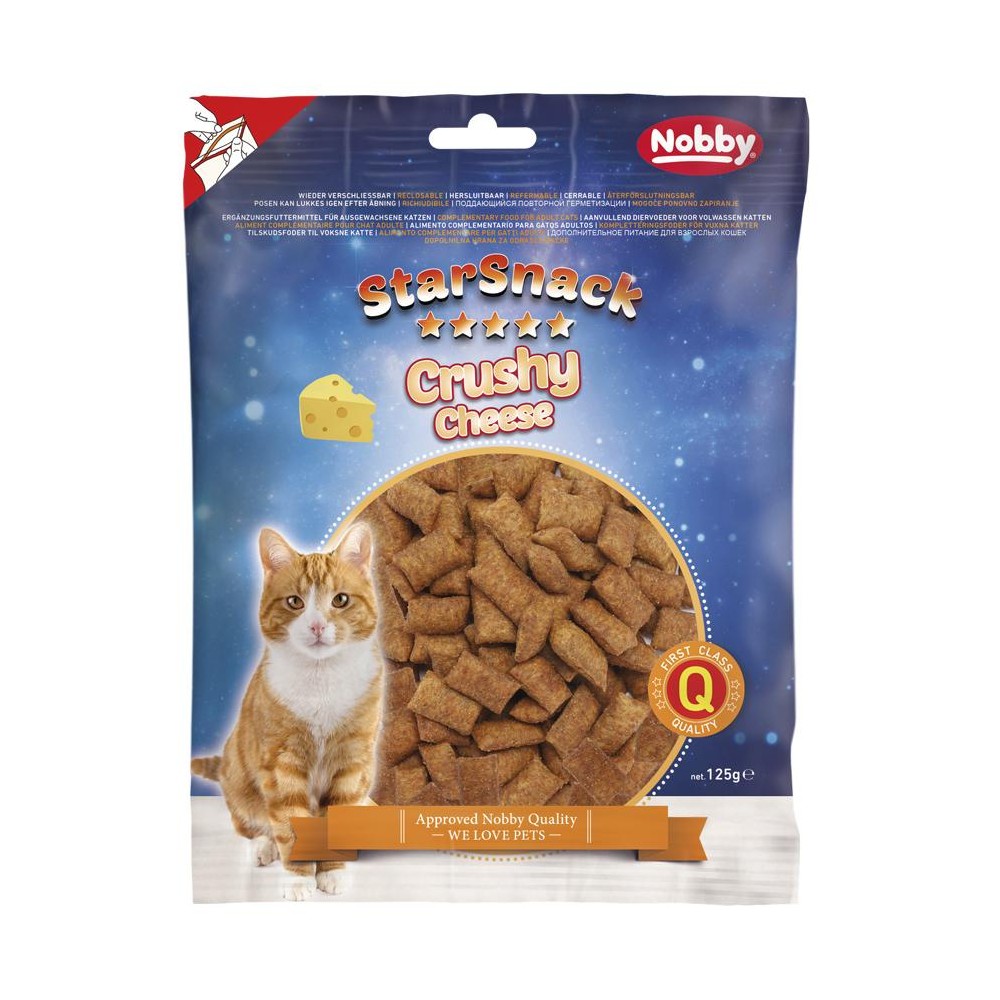 NOBBY лакомство за котка StarSnack Crushy Cheese 125гр