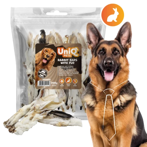 UNIQ PETS натурални заешки уши с козина