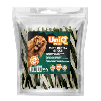 UNIQ PETS ментови дентални пръчици бяло/зелено 500 гр