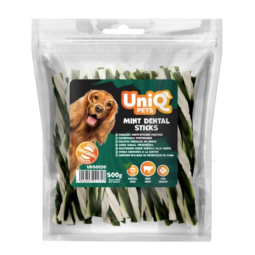 UNIQ PETS ментови дентални пръчици бяло/зелено 500 гр