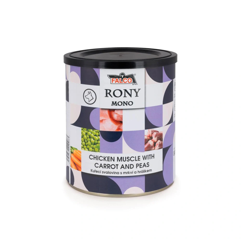 RONY MONO консерва за кучета с пиле, морков и грах